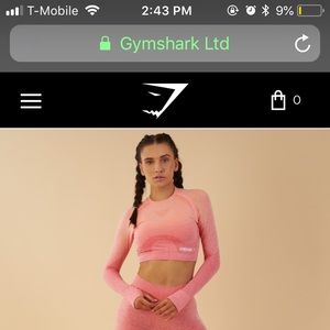 Gymshark Ombré Seamless crop top